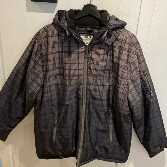 🕕🌠Athletic Works Gray Gradient Hooded Winter Coat - Picture 1 of 15